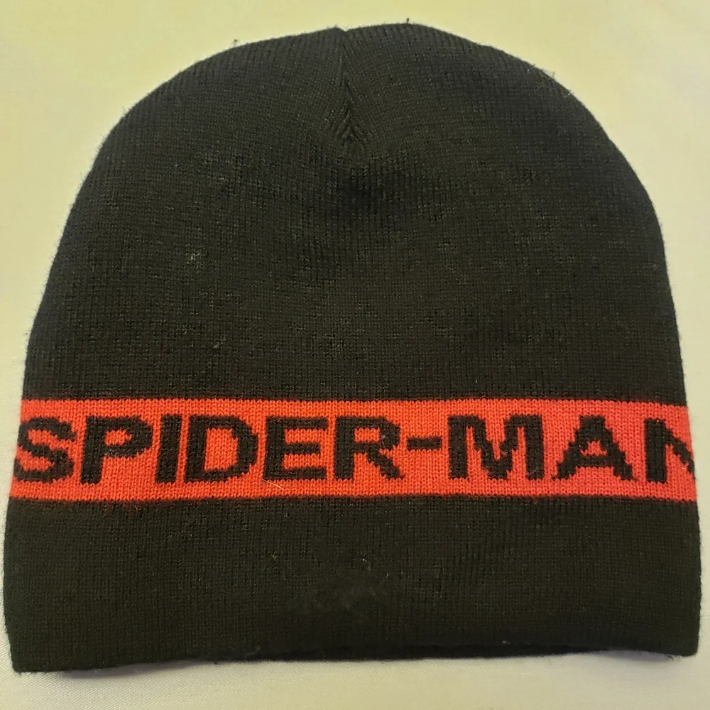Spider-Man Super Hero Black Beanie Sweater Hat Marvel